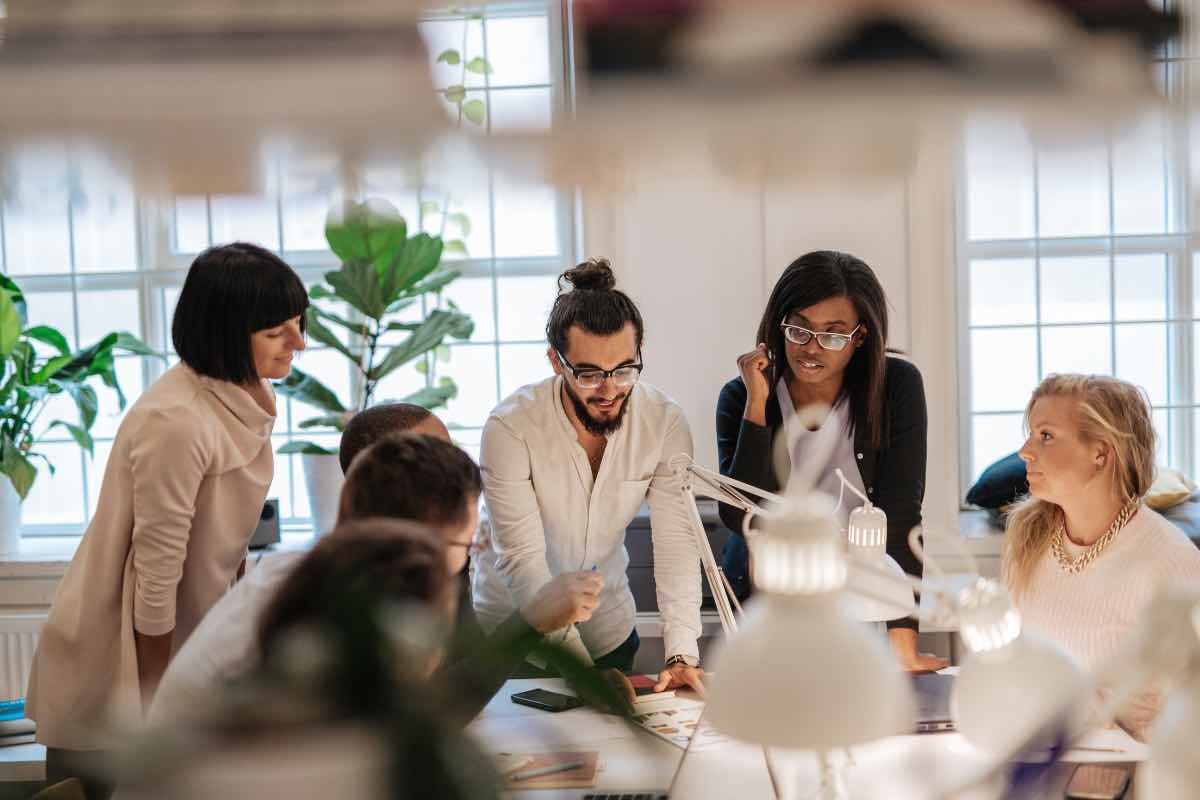 Una squadra che lavora insieme