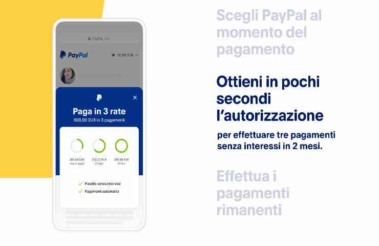 paypal paga in tre rate