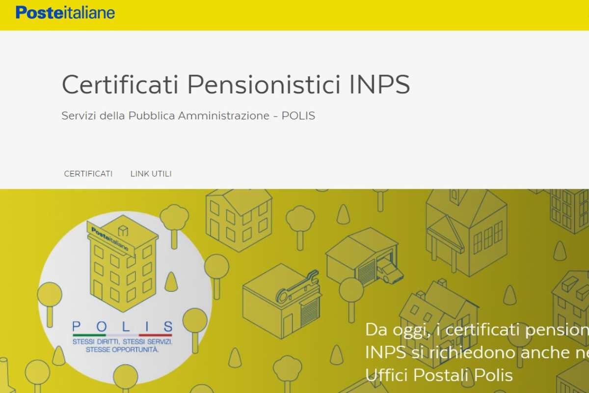 certificati pensionistici inps