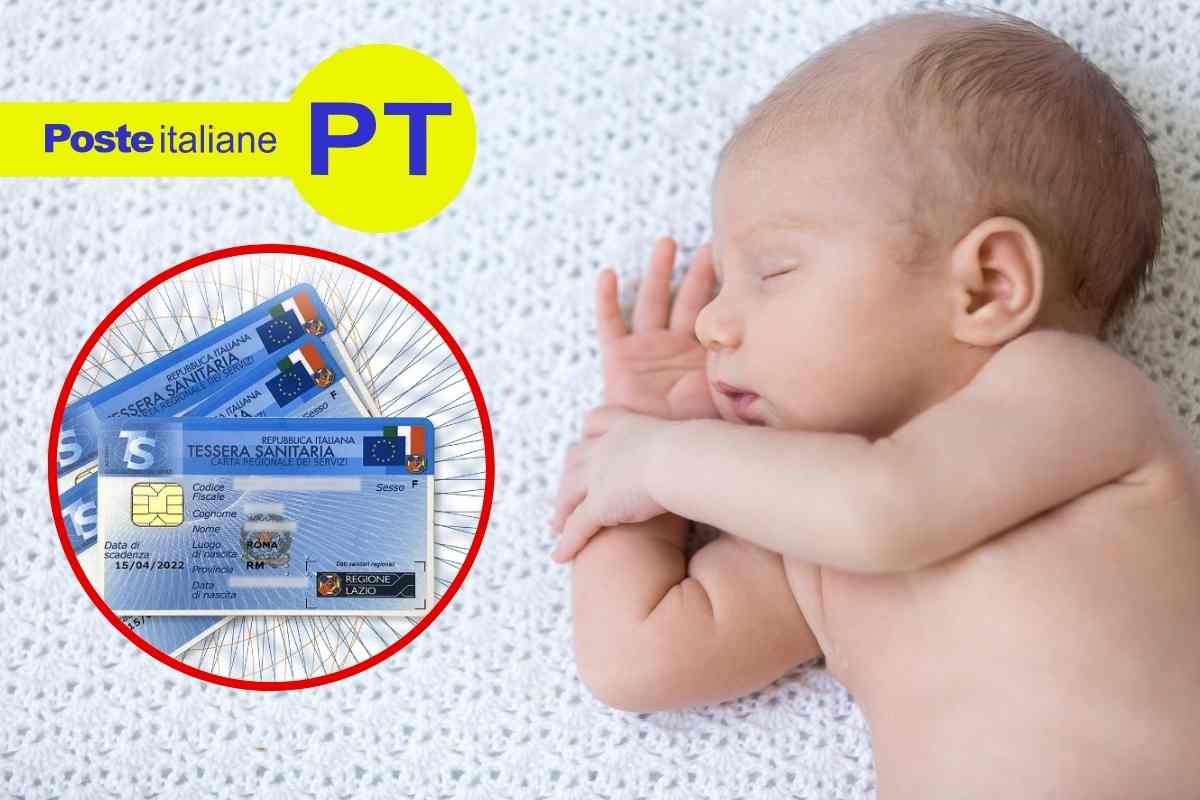 poste italiane tessera sanitaria per neonati