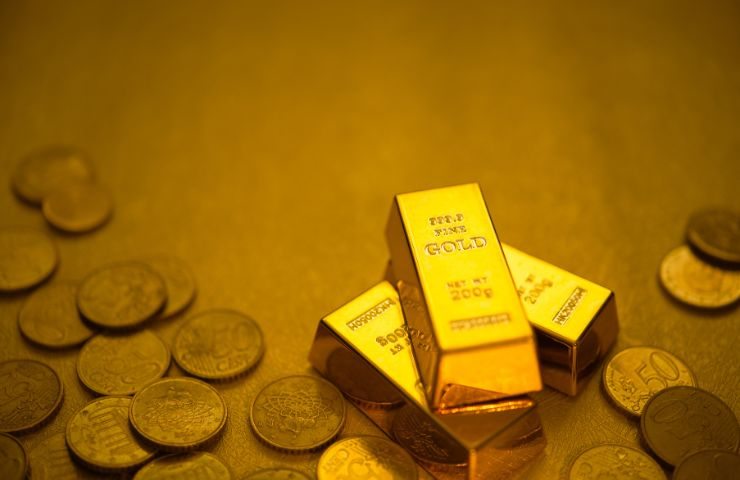 Monete e lingotti in oro