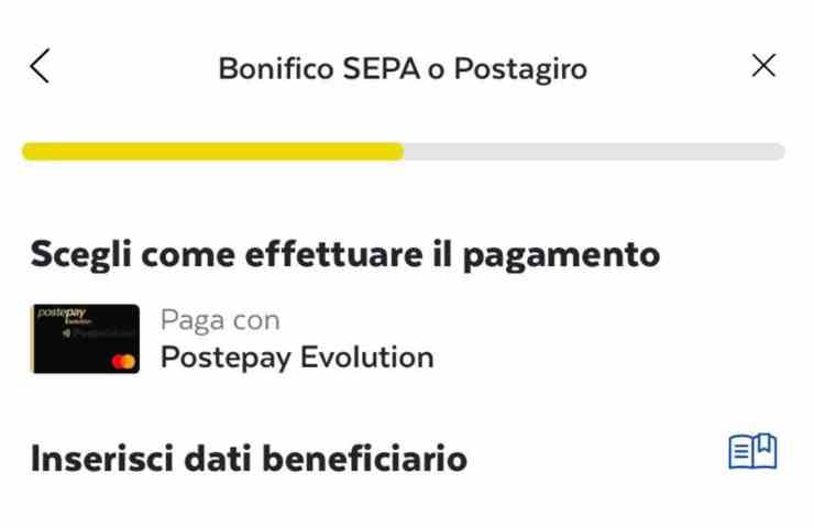 Postepay beffa bonifico 