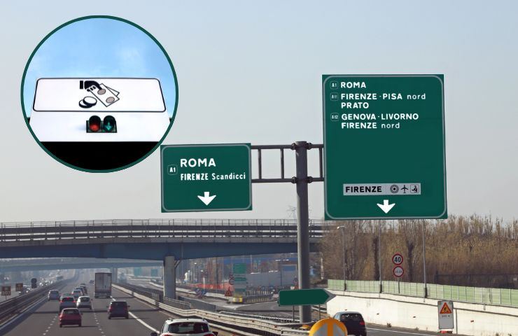 Autostrada svincolo di Roma