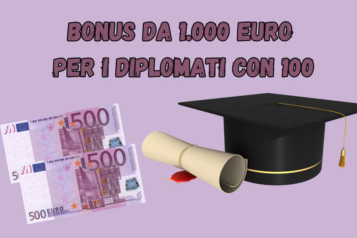 Bonus da 1.000 euro per chi si è diplomato con 100