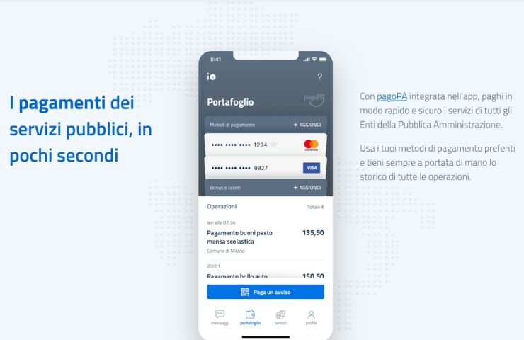 Pagamenti con l'app IO