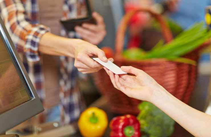 carta elettronica negozio alimentari