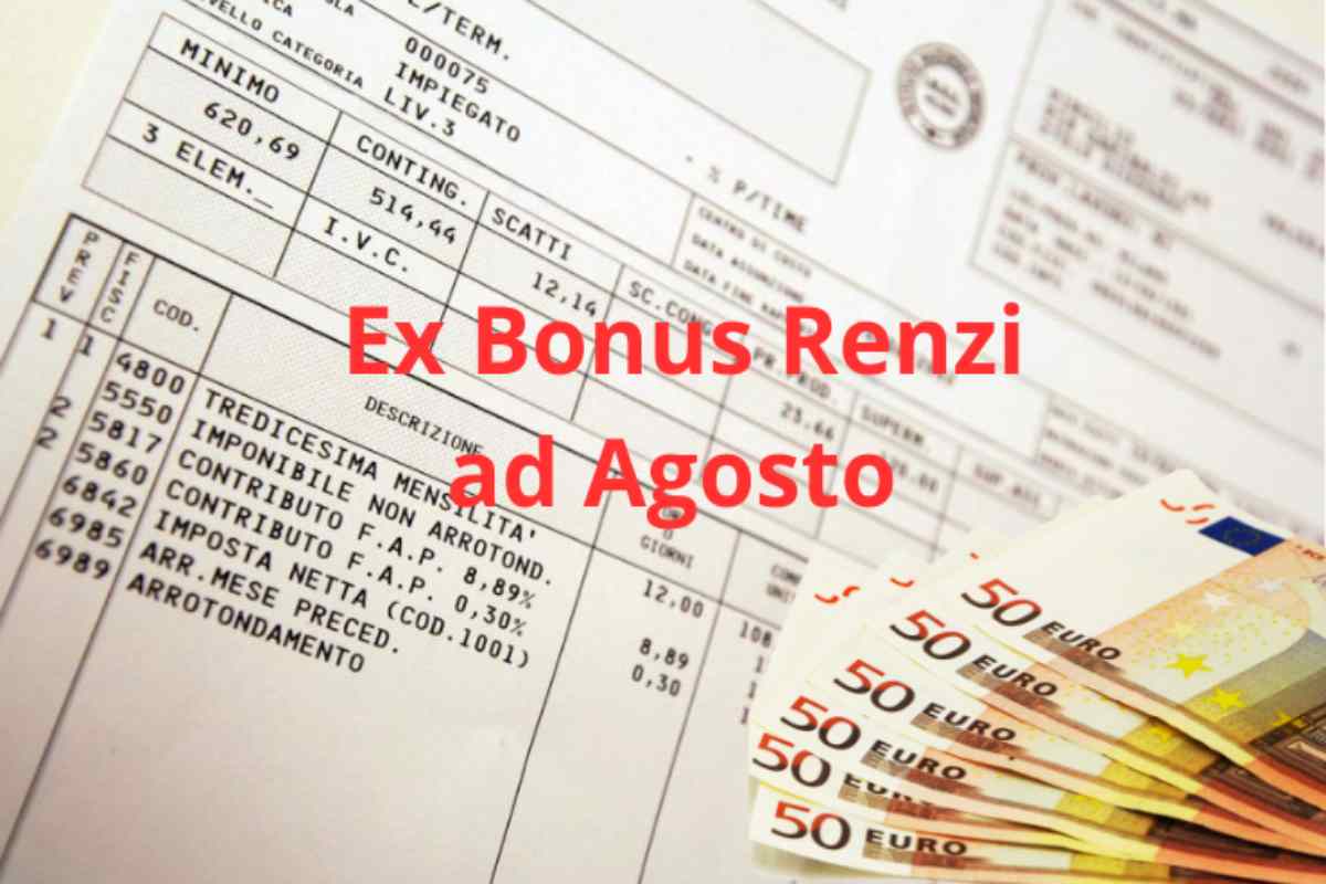 bonus renzi agosto 2024