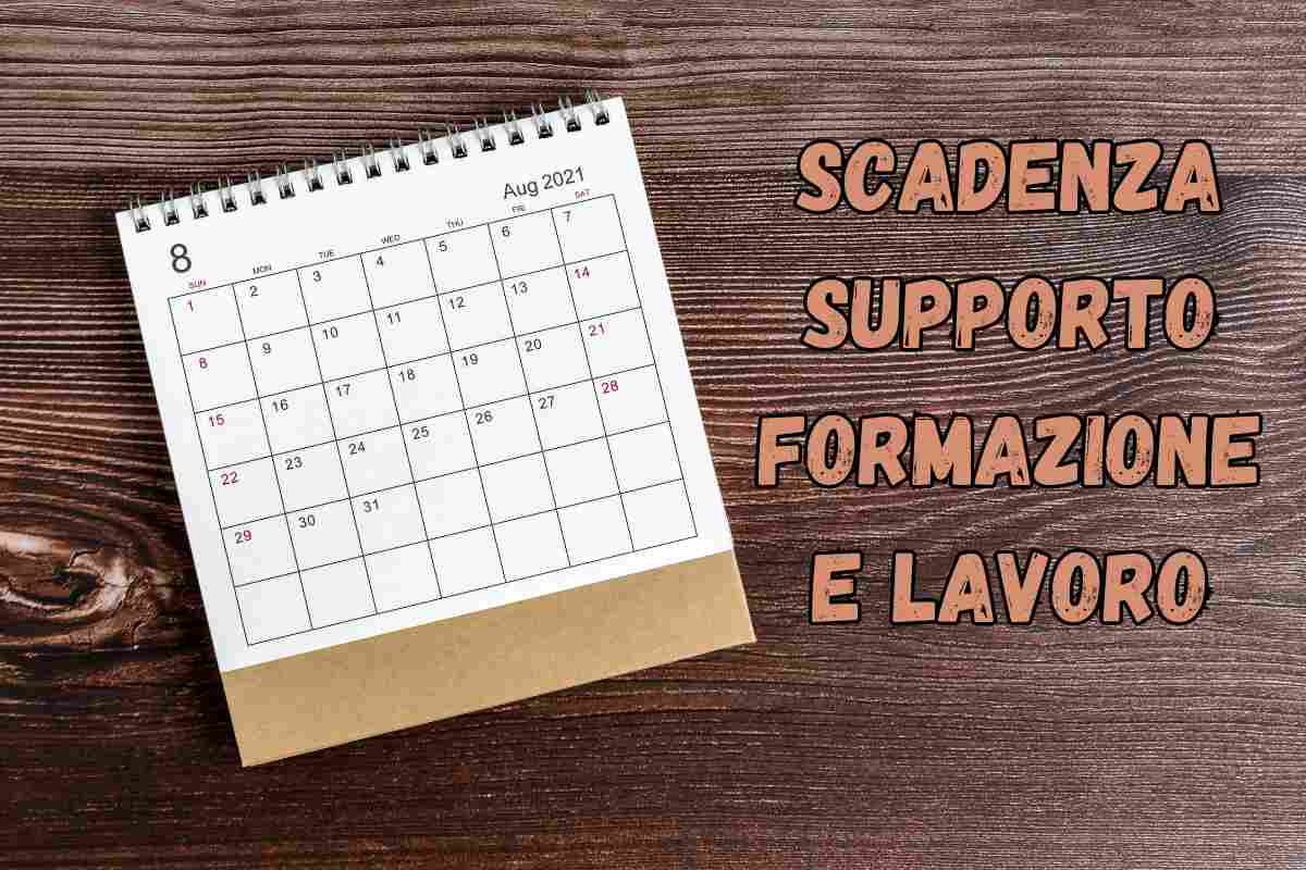 scadenza supporto formazione e lavoro