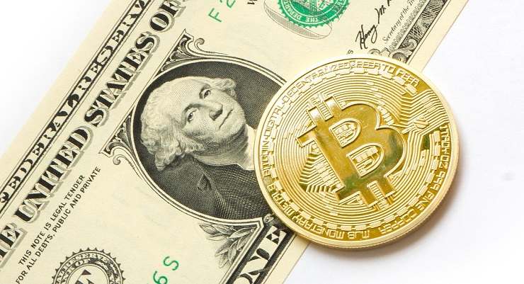 Un dollaro e un bitcoin